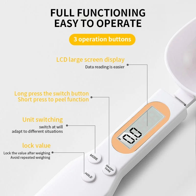 Spoon Scale, Food Scale, 500g LCD Digital Measurement, Food Digital Spoon Scale, Mini Kitchen Tools, Milk Powder Scale